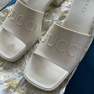 Rubber White Sandals